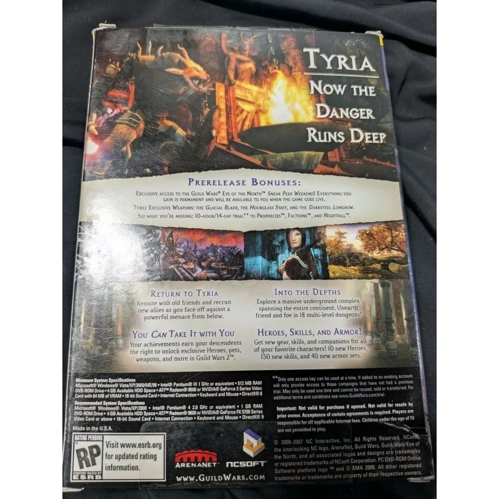 Guild Wars‎ Eye of the North Prerelease Bonus Pack PC 2007 Big Box & Inserts